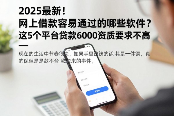 2025最新!网上借款容易通过的有哪些软件?这5个平台贷款6000资质要求不高