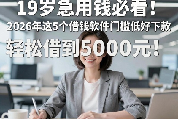 19岁急用钱必看!2026年这5个借钱软件门槛低好下款,轻松借到5000元