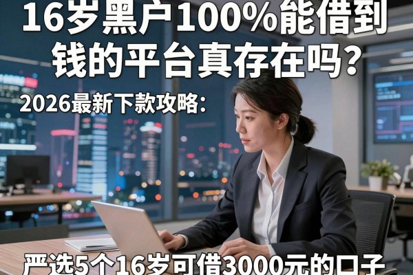 16岁黑户100%能借到钱的平台真存在吗?2026最新下款攻略:严选5个16岁可借3000元的口子