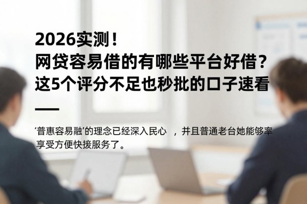 2026实测！网贷容易借的有哪些平台好借？这5个评分不足也能秒批的口子速看
