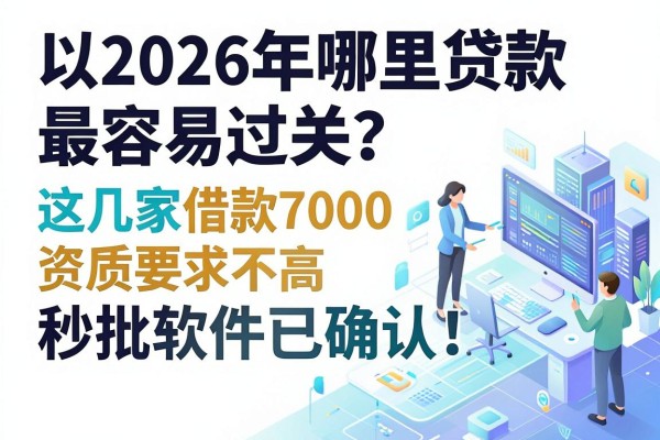 2026年哪里贷款最容易过关?这几家借款7000资质要求不高,秒批软件已确认!