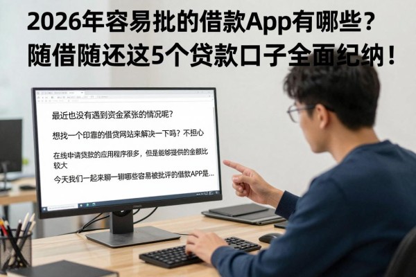 2026年容易批的借款app有哪些?随借随还这5个贷款口子全面归纳!