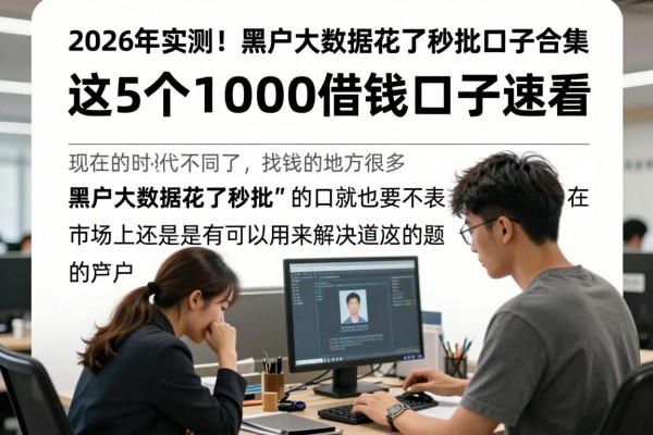 2026年实测！黑户大数据花了秒批的口子合集，这5个1000借款口子速看