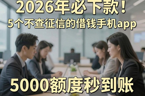 2026年必下款!5个不查征信的借钱手机app,5000额度秒到账