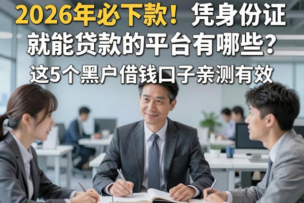 2026年必下款!凭身份证就能贷款的平台有哪些?这5个黑户借钱口子亲测有效!