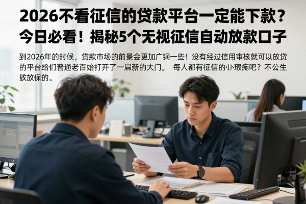 2026不看征信的贷款平台一定能下款？今日必看！揭秘5个无视征信自动放款口子