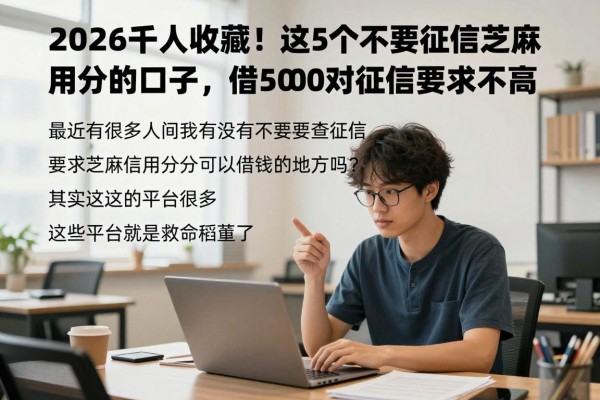 2026千人收藏!这5个不要征信芝麻信用分的口子,借5000对征信要求不高