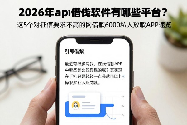 2026年app借钱软件有哪些平台?这5个对征信要求不高的网贷借款6000私人放款APP速览