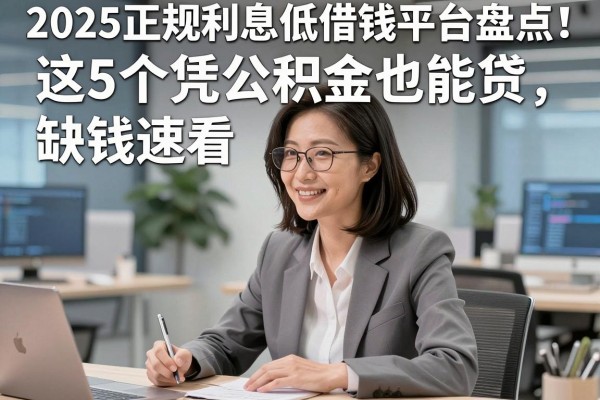 2025正规利息低借钱平台盘点!这5个凭公积金也能贷,缺钱速看