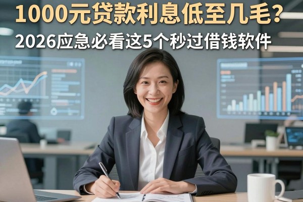 1000元贷款利息低至几毛?2026应急必看这5个秒过借钱软件