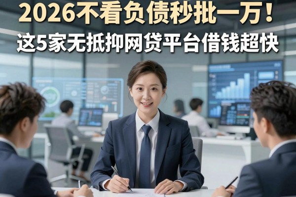 2026不看负债秒批一万!这5家无抵押网贷平台借钱超快