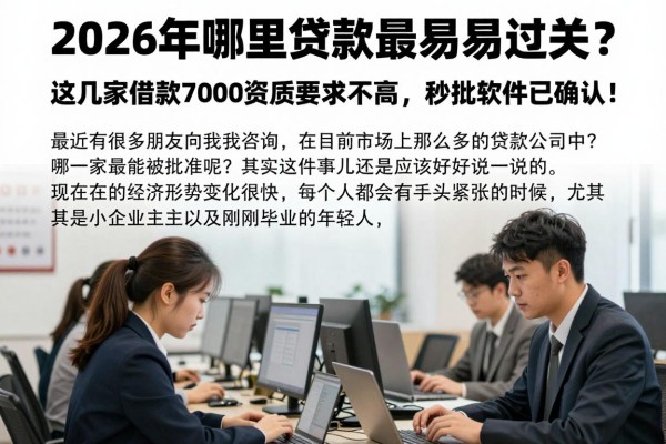 2026年哪里贷款最容易过关?这几家借款7000资质要求不高,秒批软件已确认!