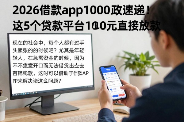 2026借款app1000新政速递!这5个贷款平台1000元直接放款
