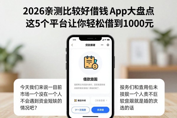 2026亲测比较好借钱的app大盘点！这5个平台让你轻松借到1000元