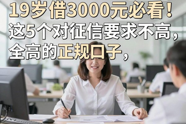 19岁借3000元必看!这5个对征信要求不高的正规口子,全网都在热议