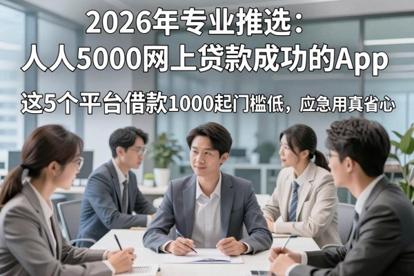 2026年专业推选:人人5000网上贷款成功的App,这5个平台借款1000起门槛低,应急用真省心