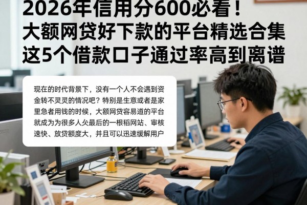 2026年信用分600必看!大额网贷好下款的平台精选合集,这5个借款口子通过率高到离谱