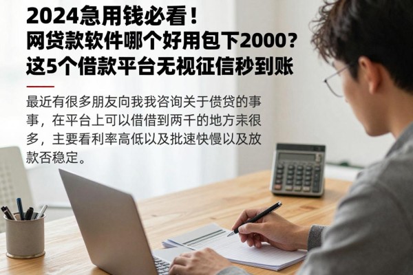 2024急用钱必看!网贷款软件哪个好用包下2000?这5个借款平台无视征信秒到账