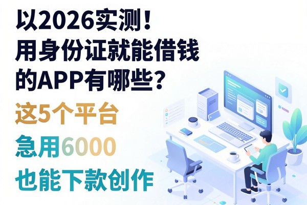 2026实测！用身份证就能借钱的APP有哪些？这5个平台急用6000也能下款