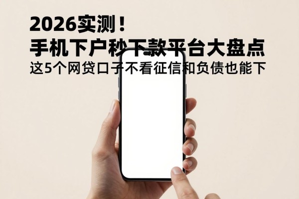 2026实测!手机下户秒下款平台大盘点,这5个网贷口子不看征信和负债也能下