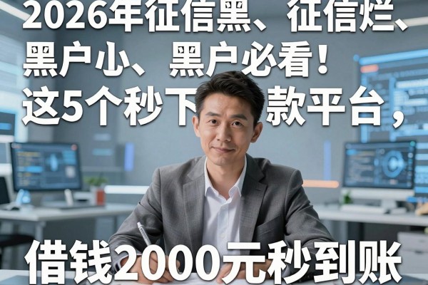 2026年征信黑、征信烂、黑户必看！这5个秒下款平台，借钱2000元秒到账