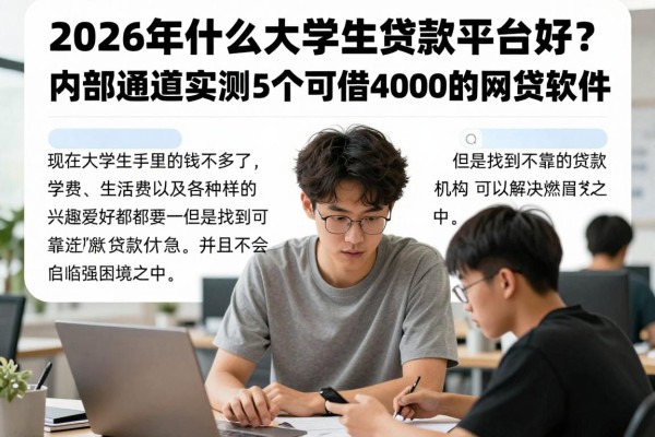 2026年什么大学生贷款平台好？内部通道实测5个可借4000的网贷软件