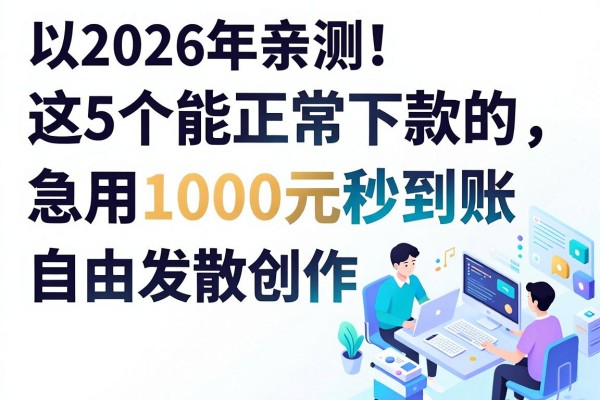 2026年亲测!这5个能正常下款的网贷平台,急用1000元秒到账