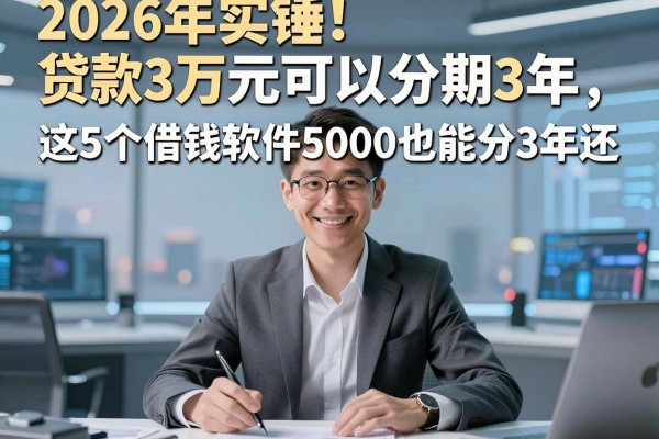 2026年实锤!贷款3万元可以分期3年,这5个借钱软件5000也能分3年还