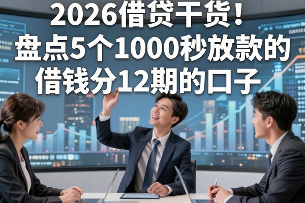 2026借贷干货！盘点5个1000秒放款的借钱分12期的口子