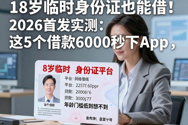 18岁临时身份证也能借！2026首发实测：这5个借款6000秒下App，年龄门槛低到想不到