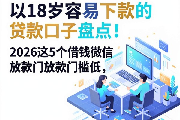 18岁容易下款的贷款口子盘点!2026这5个借钱微信放款门槛低、办理轻松不繁琐