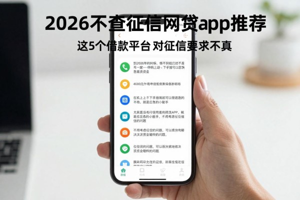 2026不查征信网贷app推荐！这5个借款平台对征信要求不高，4000元微信放款流程超顺畅