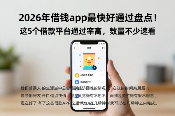 2026年借钱app最快好通过盘点!这5个借款平台通过率高,数量不少速看