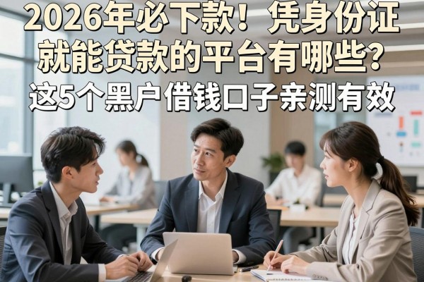 2026年必下款！凭身份证就能贷款的平台有哪些？这5个黑户借钱口子亲测有效！