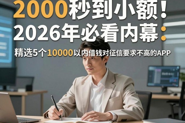2000秒到小额!2026年必看内幕:精选5个10000以内借钱对征信要求不高的APP