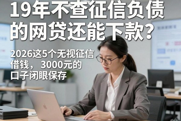 19年不查征信负债的网贷还能下款？2026这5个无视征信借钱3000元的口子闭眼保存！