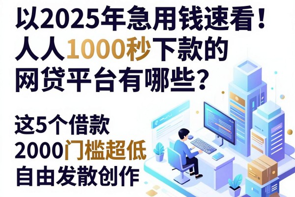 2025年急用钱速看！人人1000秒下款的网贷平台有哪些？这5个借款2000门槛超低