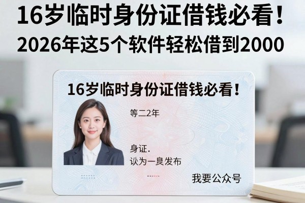 16岁临时身份证借钱必看!2026年这5个软件轻松借到2000
