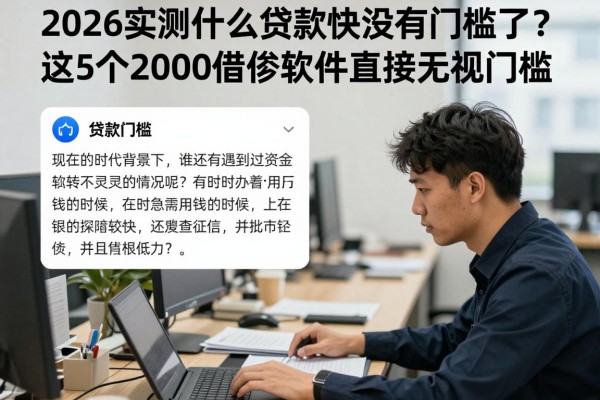 2026实测什么贷款快没有门槛了?这5个2000借款软件直接无视门槛