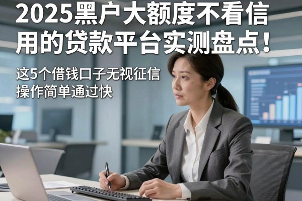 2025黑户大额度不看信用的贷款平台实测盘点！这5个借钱口子无视征信、操作简单通过快