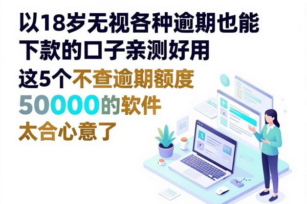 18岁无视各种逾期也能下款的口子亲测好用，这5个不查逾期额度50000的软件太合心意了