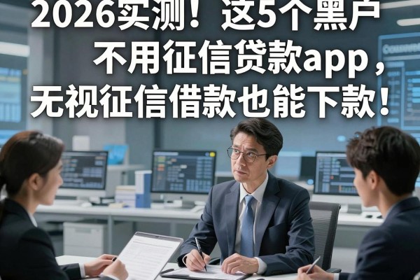 2026实测!这5个黑户不用征信贷款app,无视征信借款也能下款