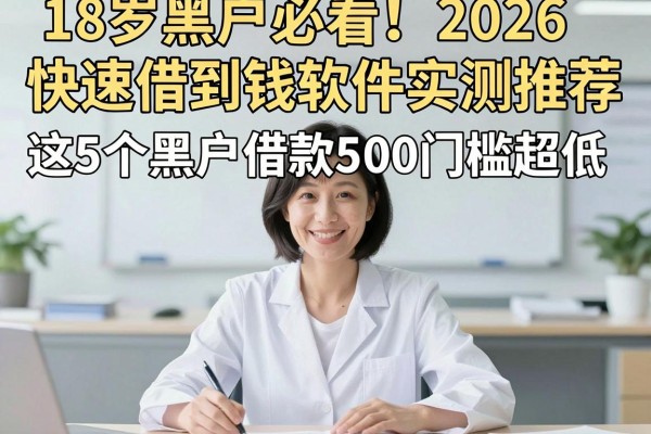 18岁黑户必看！2026快速借到钱软件实测推荐，这5个黑户借款500门槛超低