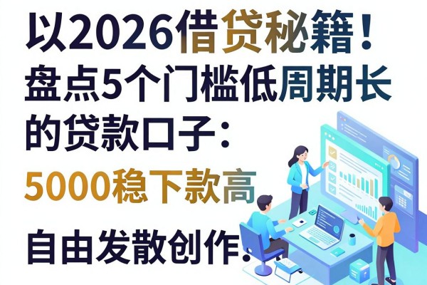 2026借贷秘籍！盘点5个门槛低周期长的贷款口子，征信要求不高5000稳下款