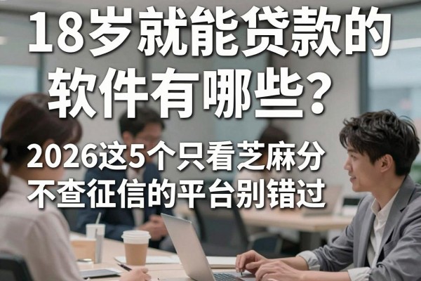 18岁就能贷款的软件有哪些?2026这5个只看芝麻分不查征信的平台别错过