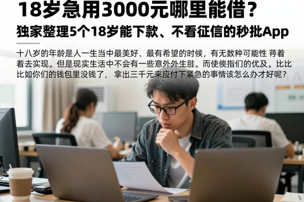 18岁急用3000元哪里能借?独家整理5个18岁能下款、不看征信的秒批App