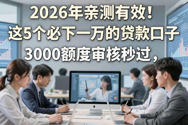 2026年亲测有效!这5个必下一万的贷款口子,3000额度审核秒过