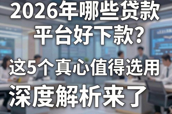2026年哪些贷款平台好下款?这5个真心值得选用,深度解析来了!