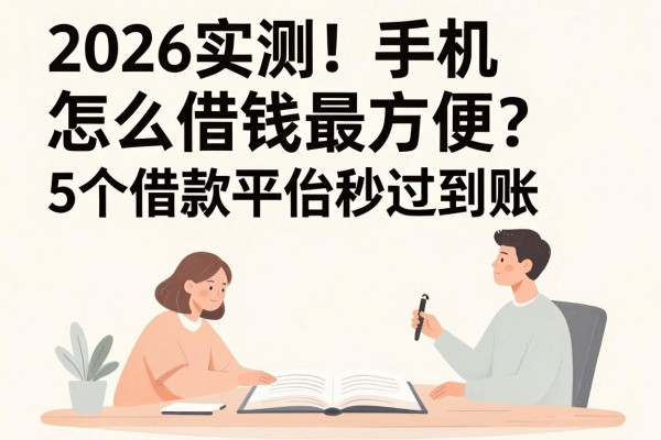 2026实测!手机怎么借钱最方便?这5个借款平台秒过到账