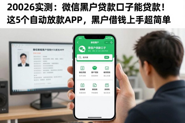 2026实测：微信黑户贷款口子能贷款！这5个自动放款APP，黑户借钱上手超简单